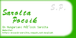 sarolta pocsik business card